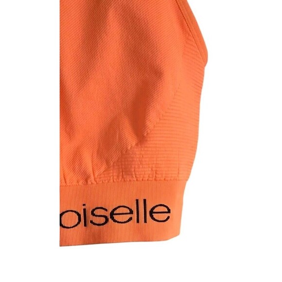 Oiselle In2 Sports Bra Womens XL Orange Crackle Athleisure NWT - Picture 2 of 5